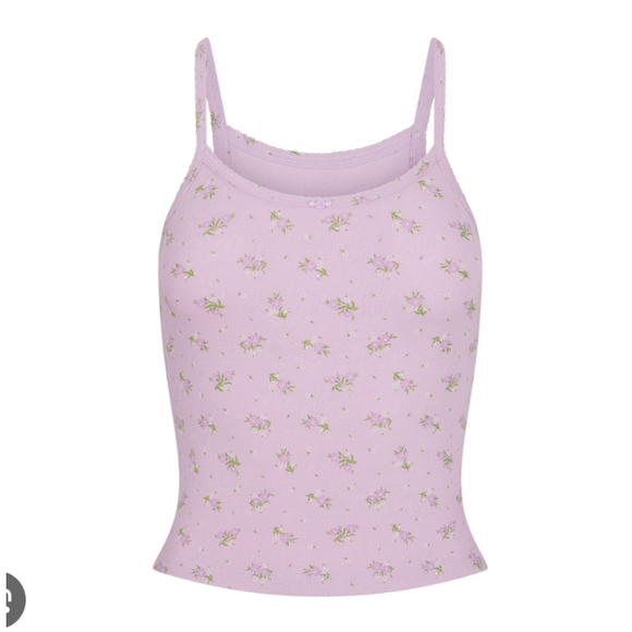 SKIMS Tops - NWOT Skims Logo Pointelle Floral Sleep Top Size 3X